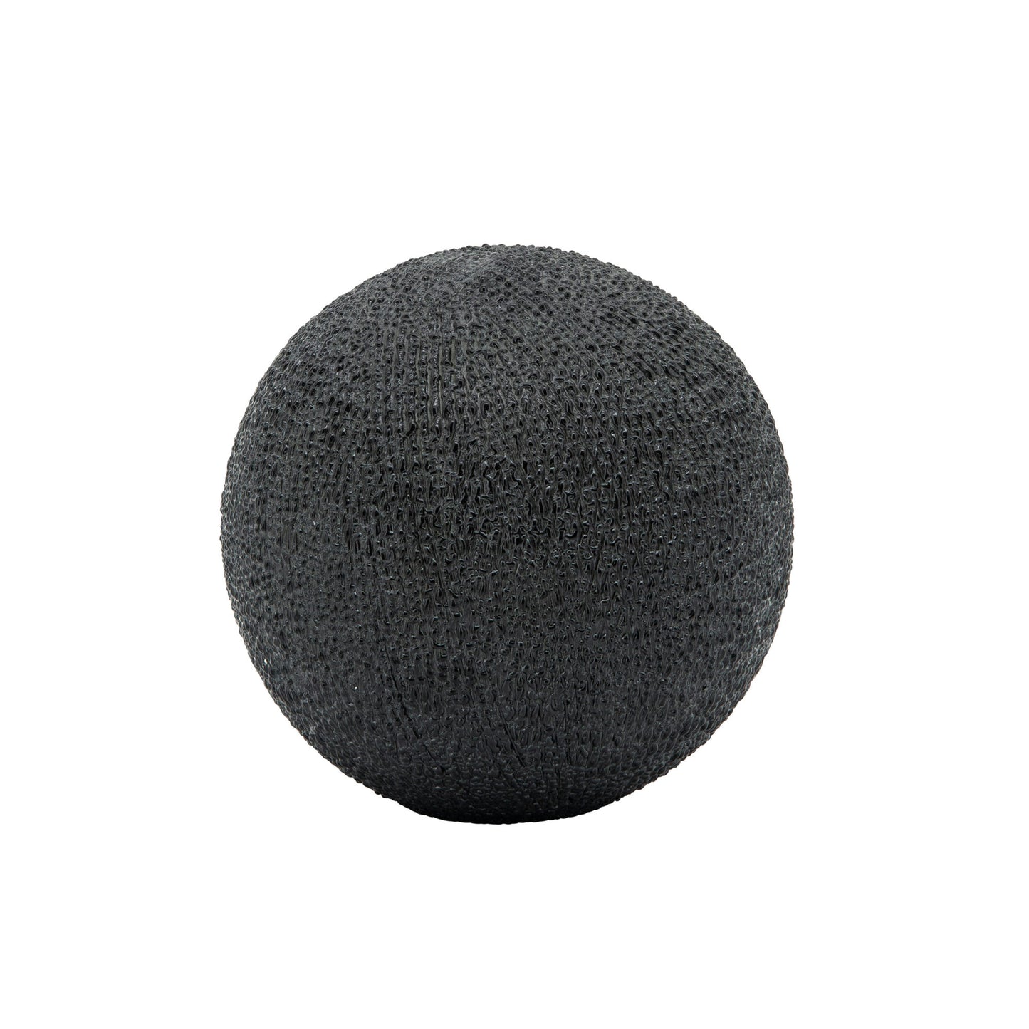 S/3 6/5/4" Beaded Orbs, Black
