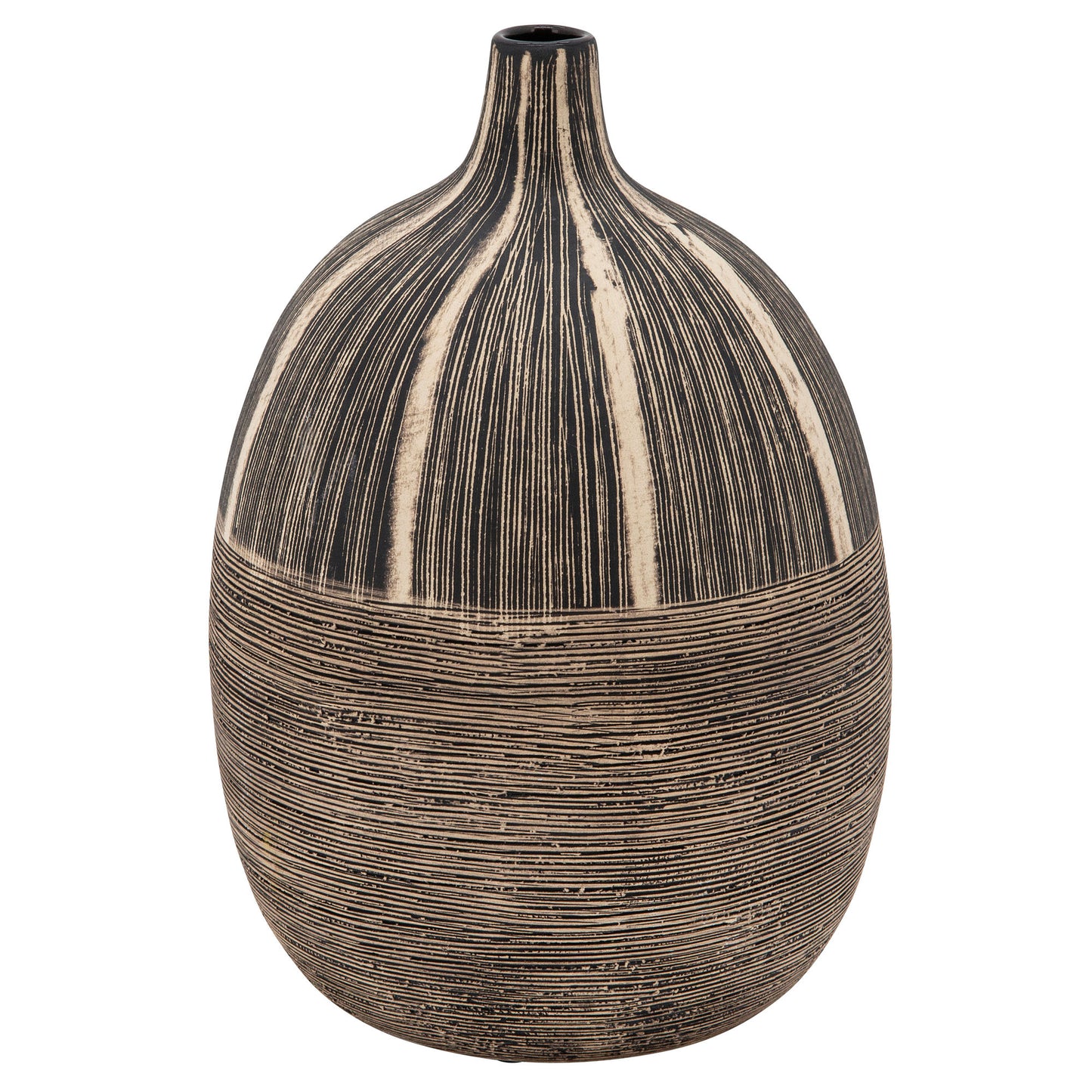 10"h Tribal Vase, Brown