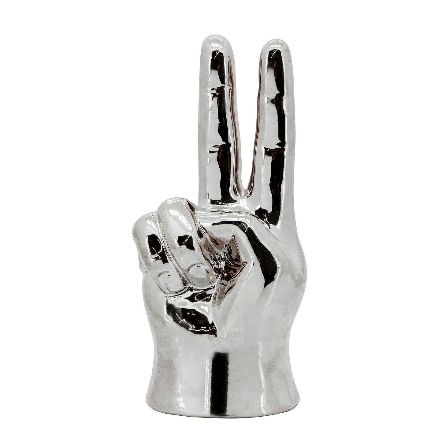 8" Peace Sign, Silver