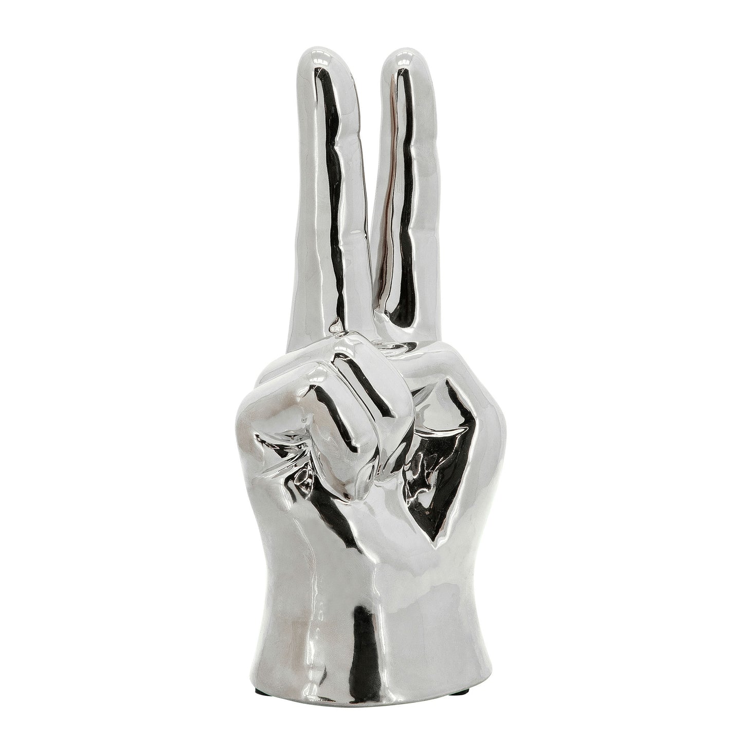 8" Peace Sign, Silver