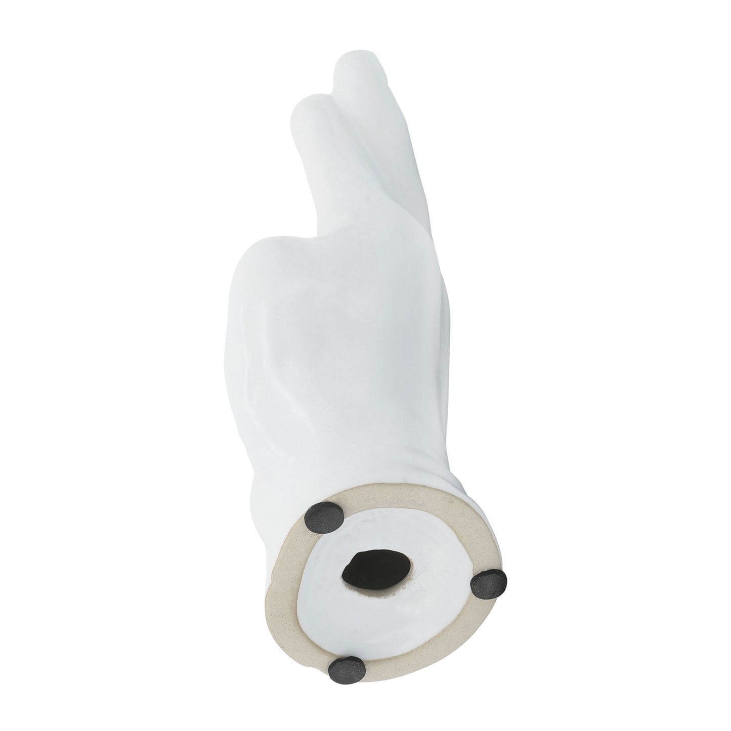 8"h, Crossing Fingers, White