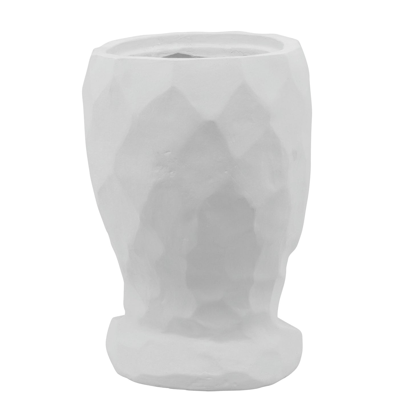 Resin 17"h Face Planter, White