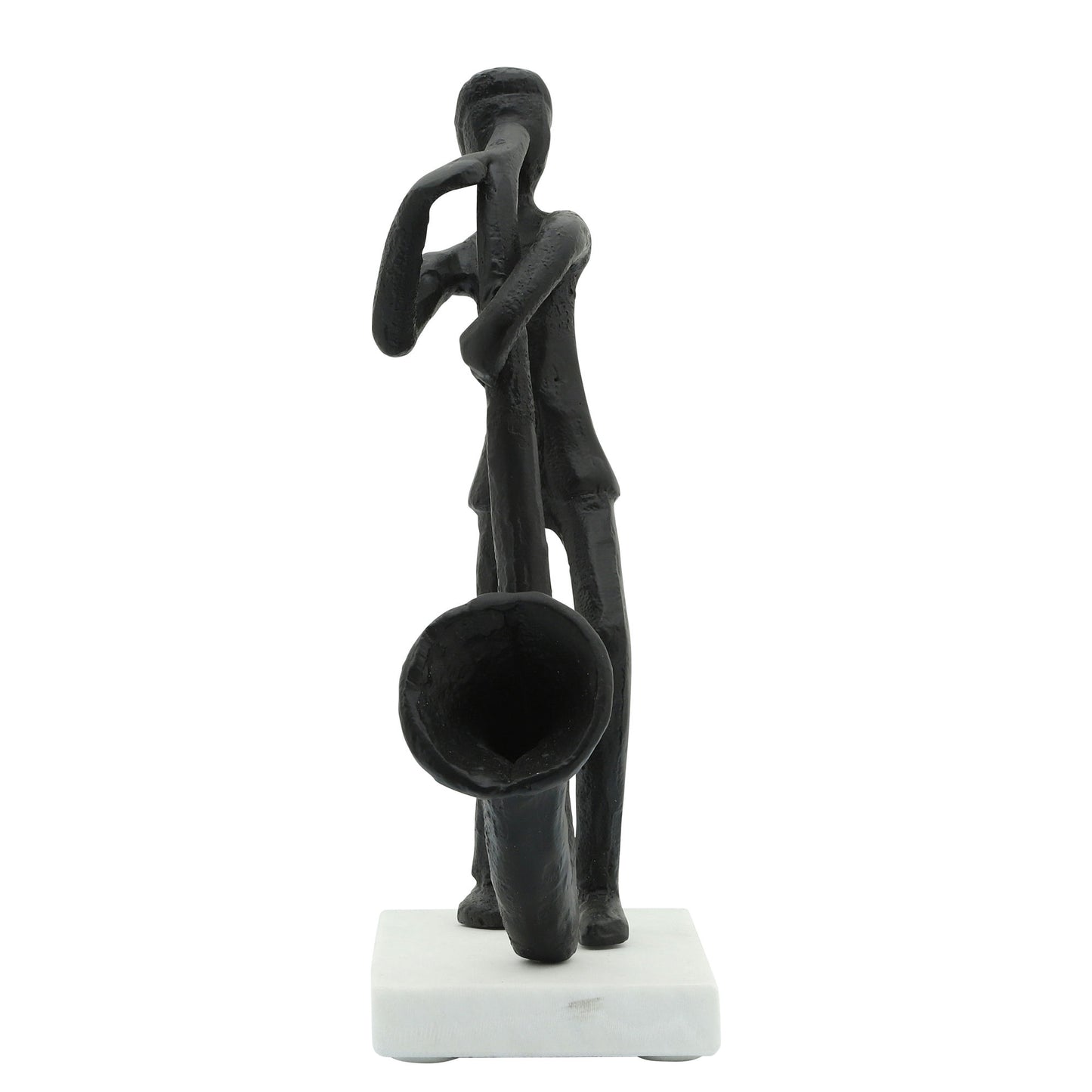 Metal 12"h Saxophonist, Black