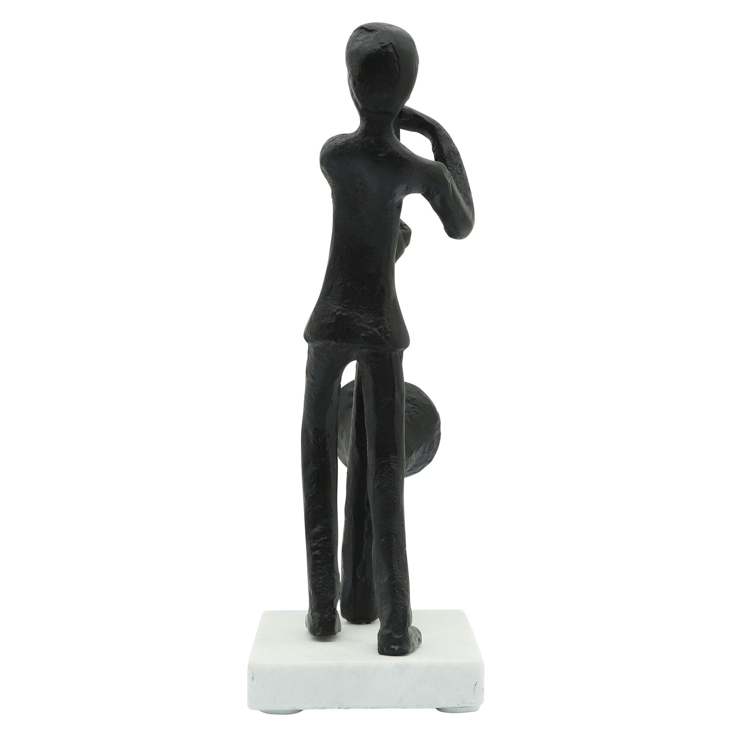 Metal 12"h Saxophonist, Black
