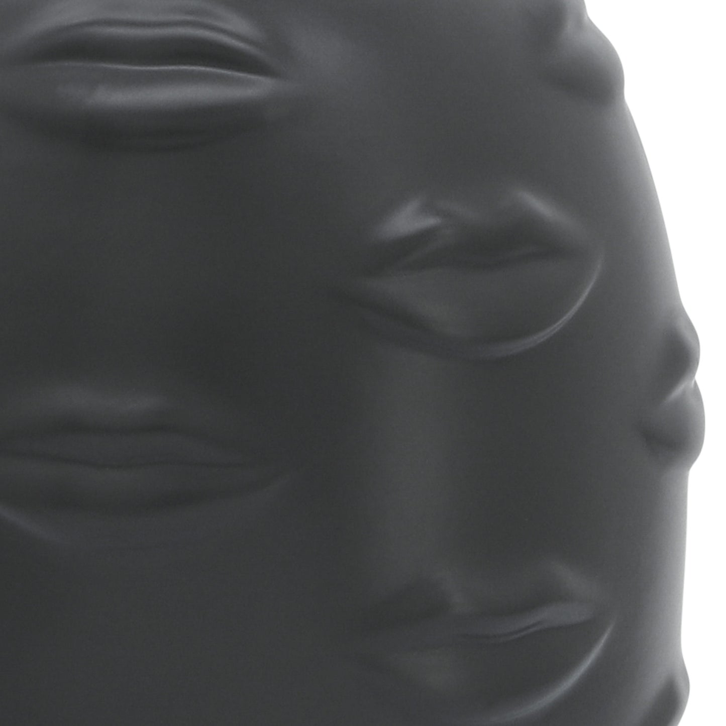 6" Lips Vase, Black