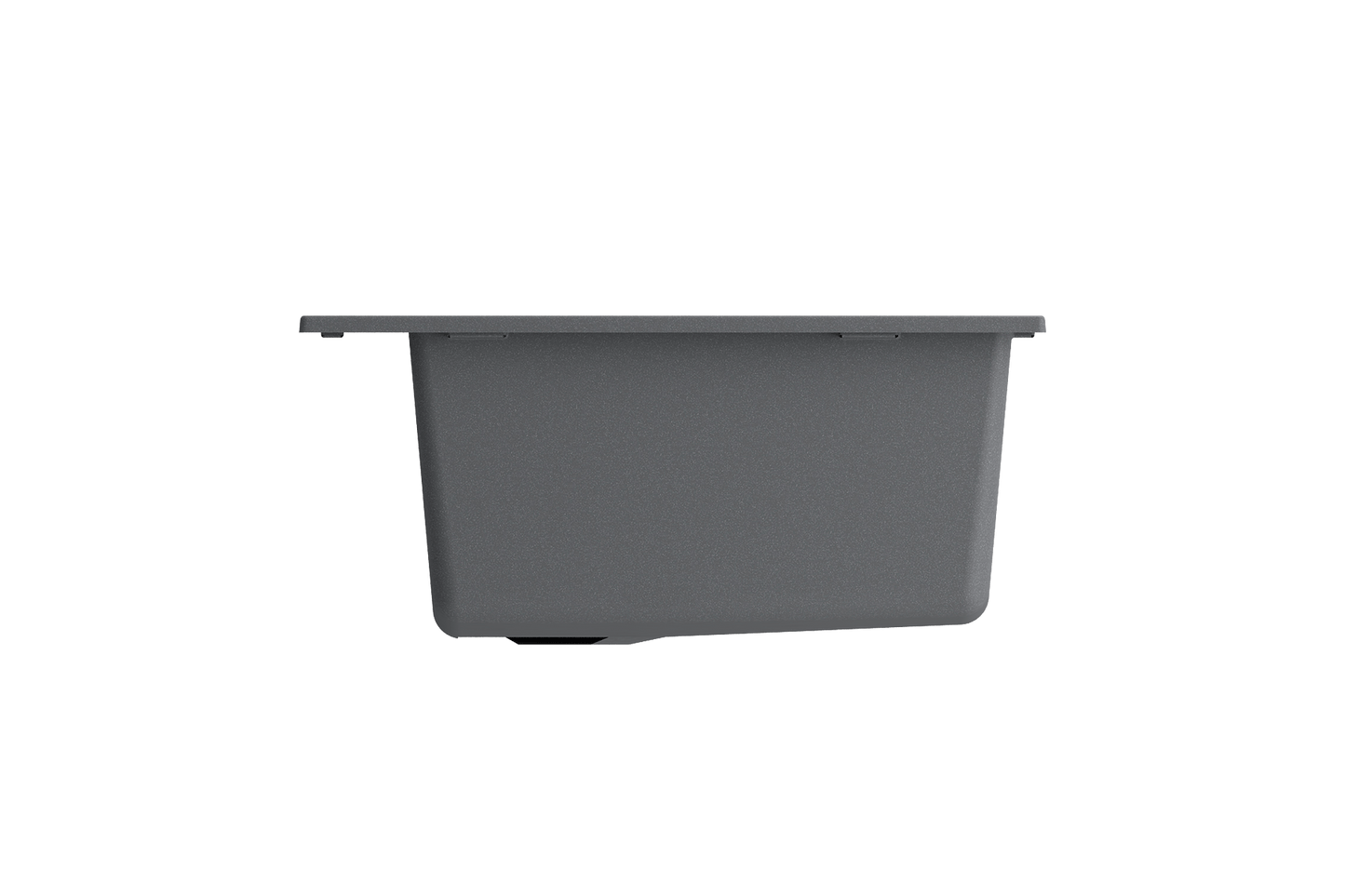 Campino Uno Dual-Mount 27" Single Bowl Granite Kitchen Sink in Concrete Gray