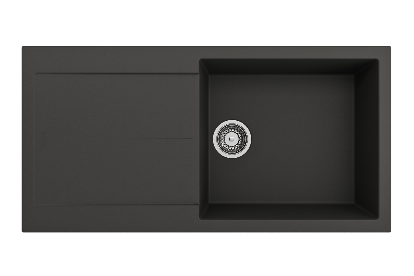 Levanzo Dual-Mount 20" Single Bowl Granite Composite Kitchen Sink in Matte Black