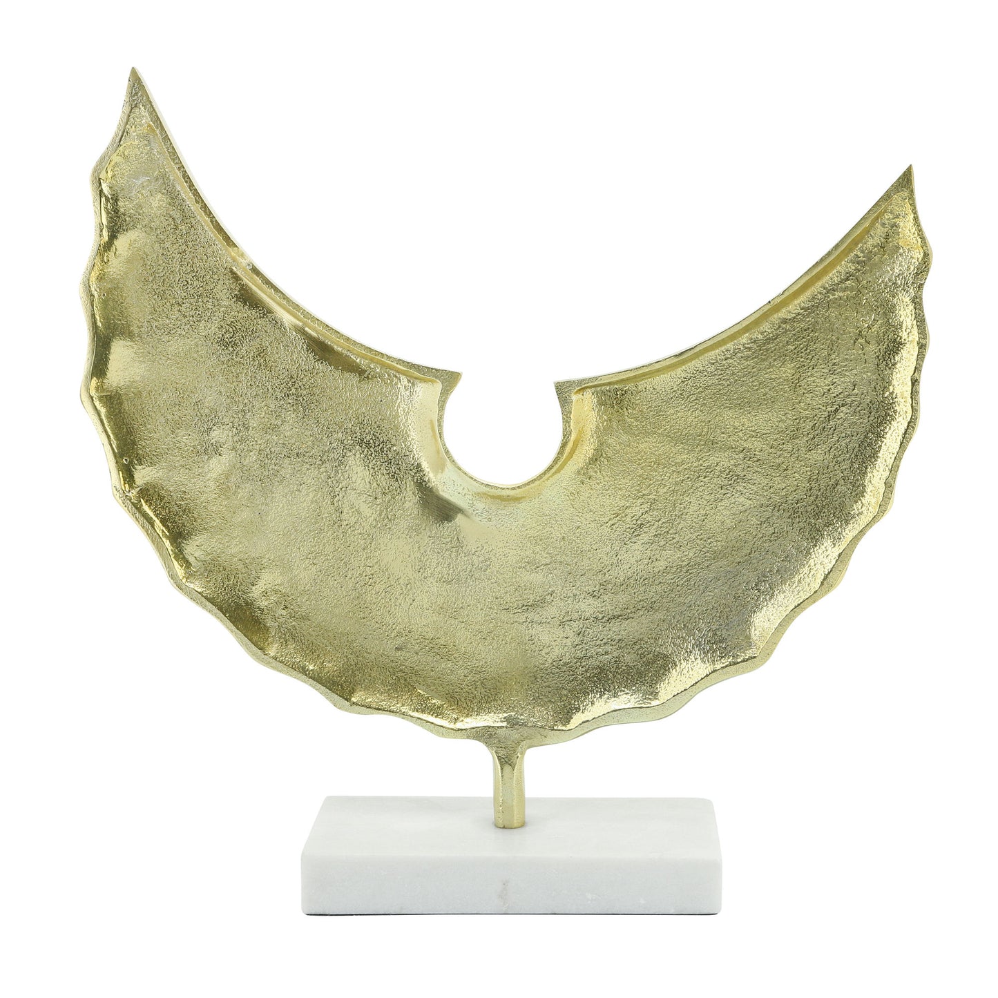 Metal, 16" Tribal Shell On Stand, Gold