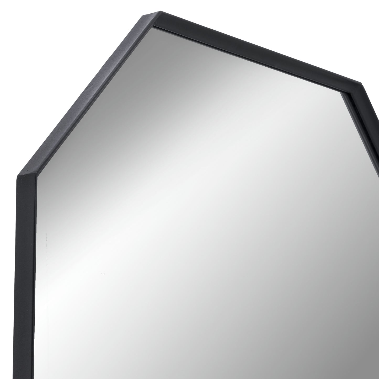 Metal, 32" Octagonal Mirror, Black