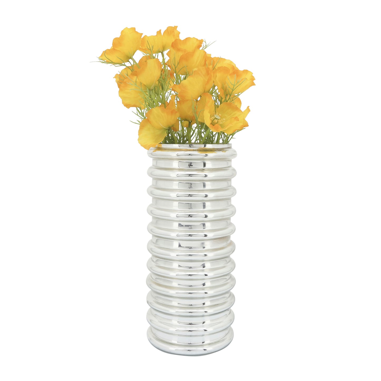 Glass, 14"h, Scallop Vase, Champagne