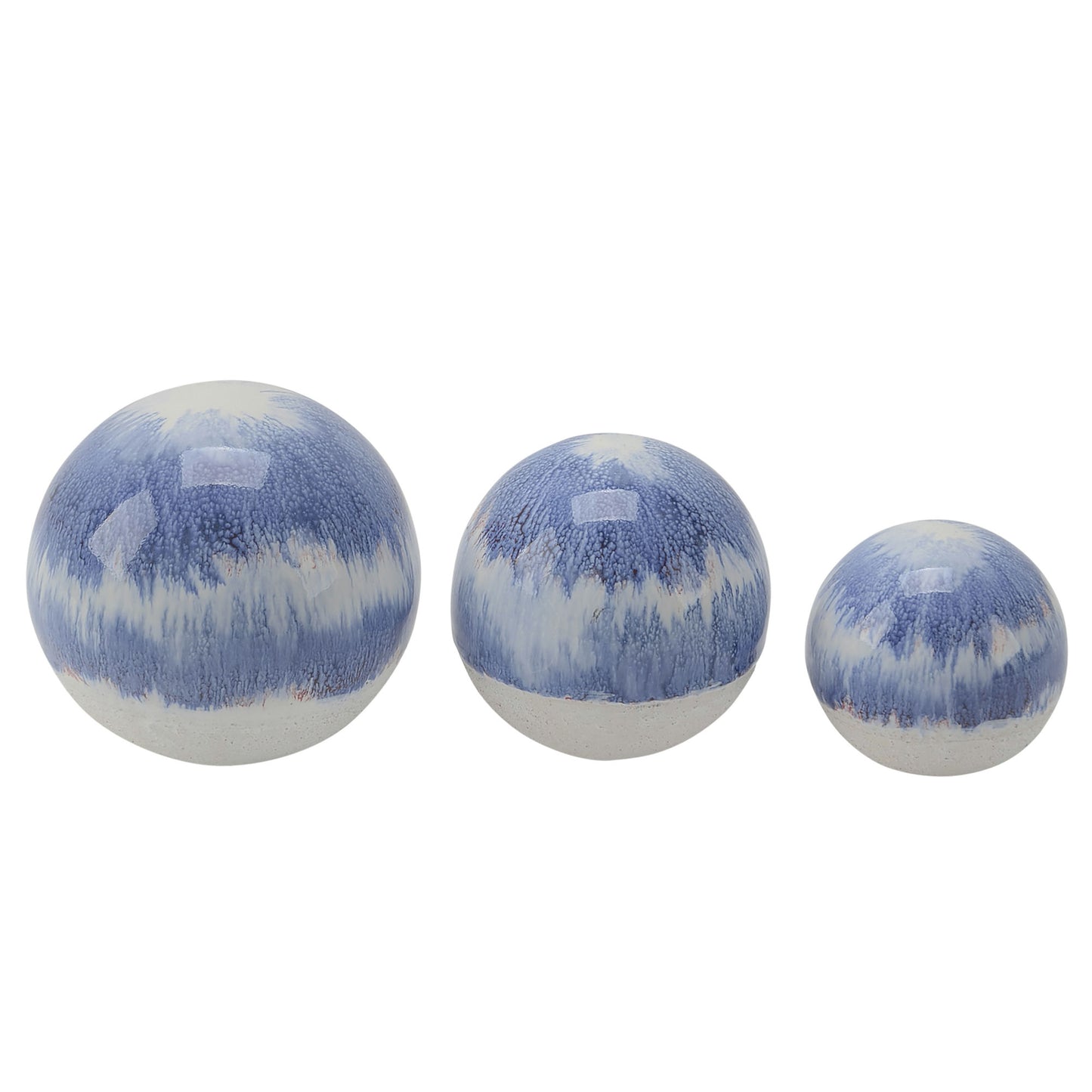 Cer, S/3 Tie-dye Orbs, 4/5/6" Blue