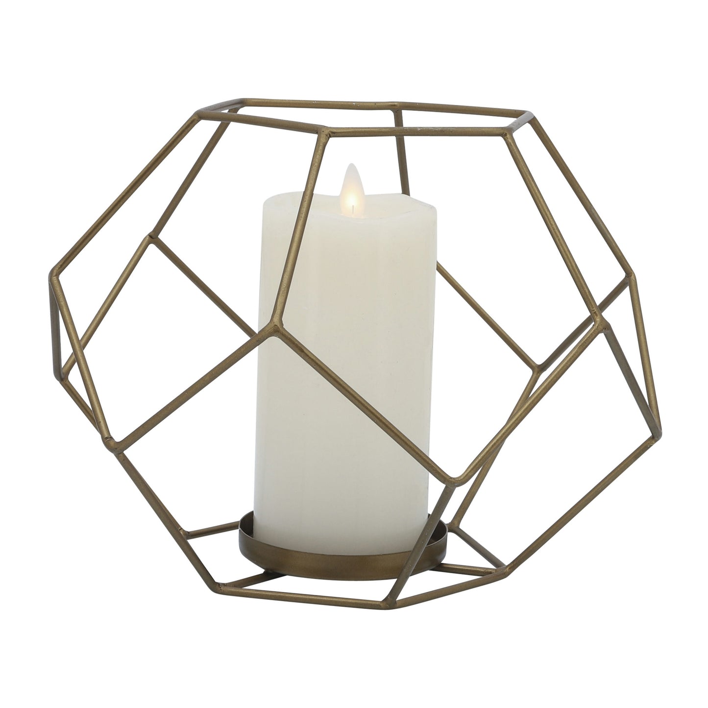 Metal, S/3 7/8/10" Orb Votive Holder, Bronze