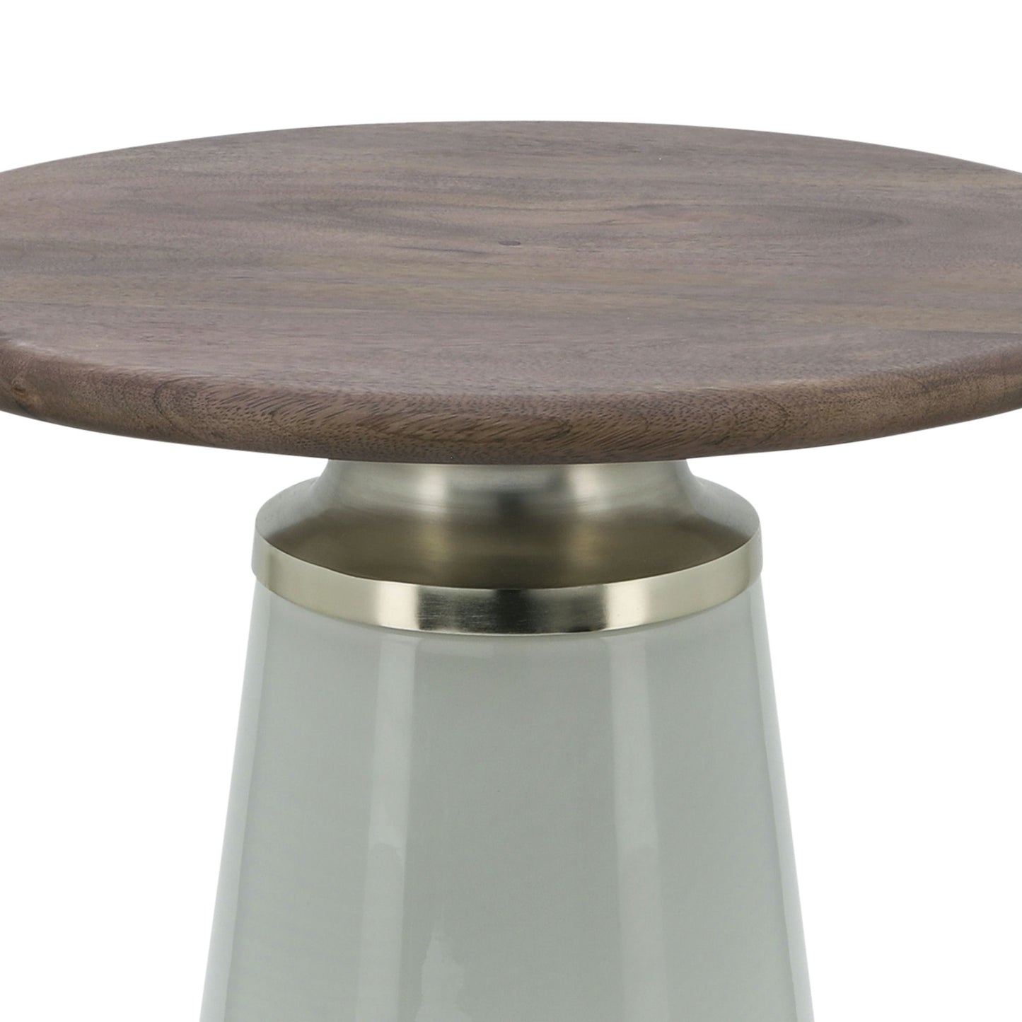 Wooden Top, 18"h Nebular Side Table, Cream
