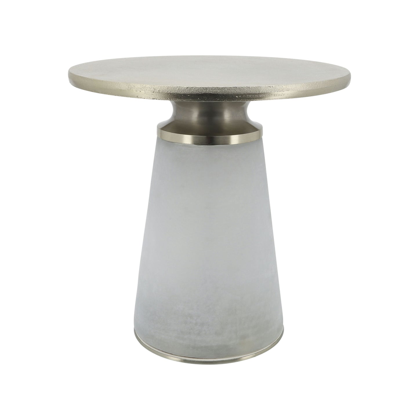 Metal Top, 18"h Nebular Side Table, Frost