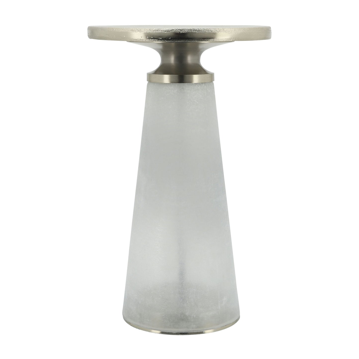 Metal Top, 21"h Nebular Side Table, Frost