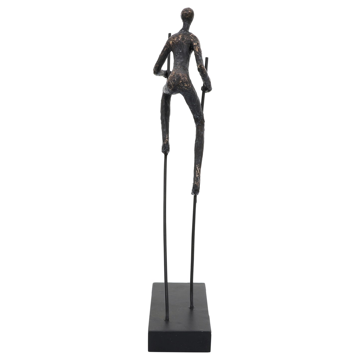 Resin, 15"h Man On Stilts, Bronze