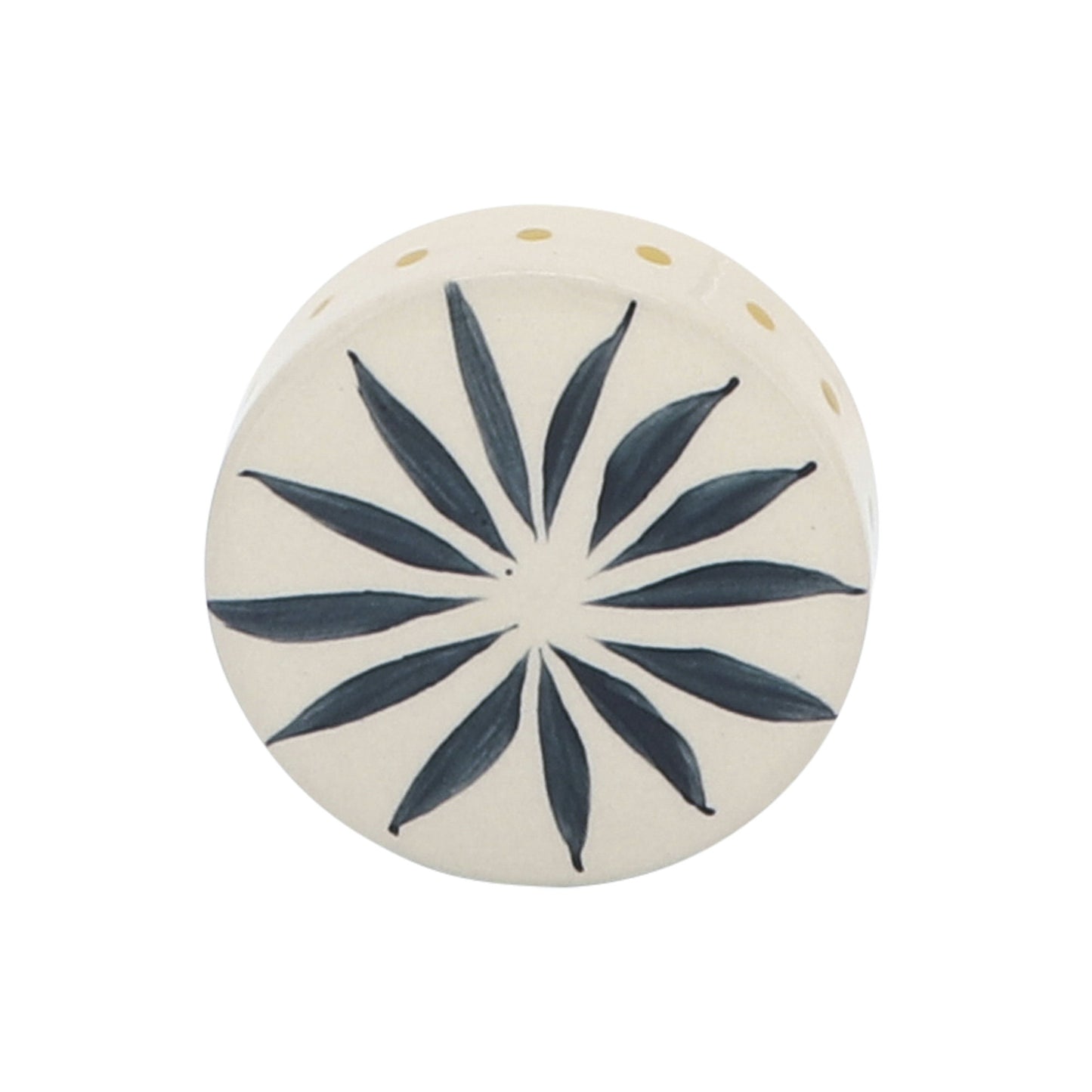 Cer, 10"h Tribal Jar W/ Lid, Yellow