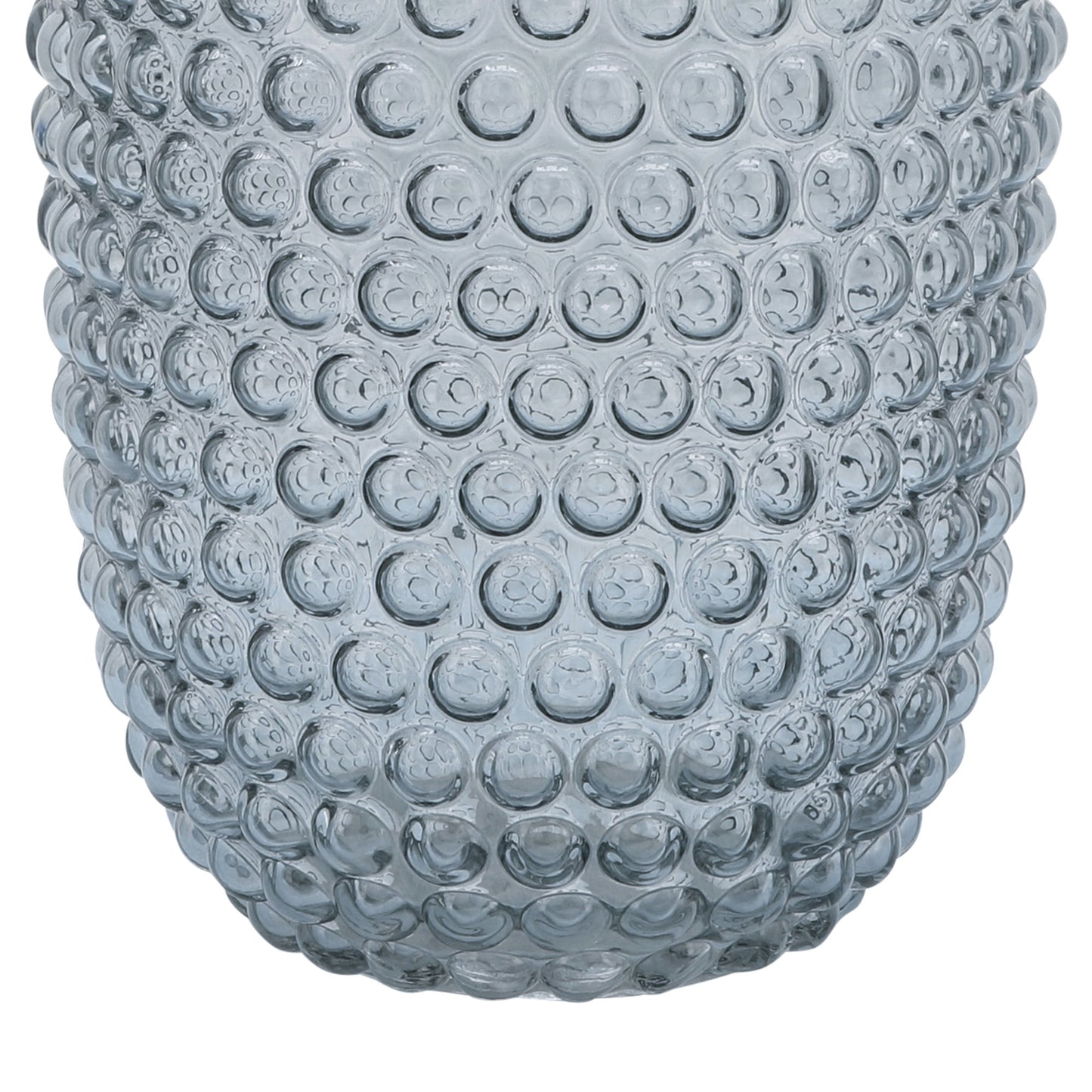 Glass, 10''h, Bubbled Vase, Grey