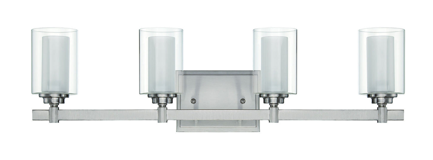 Celeste 4 Light Vanity in Brushed Polished Nickel