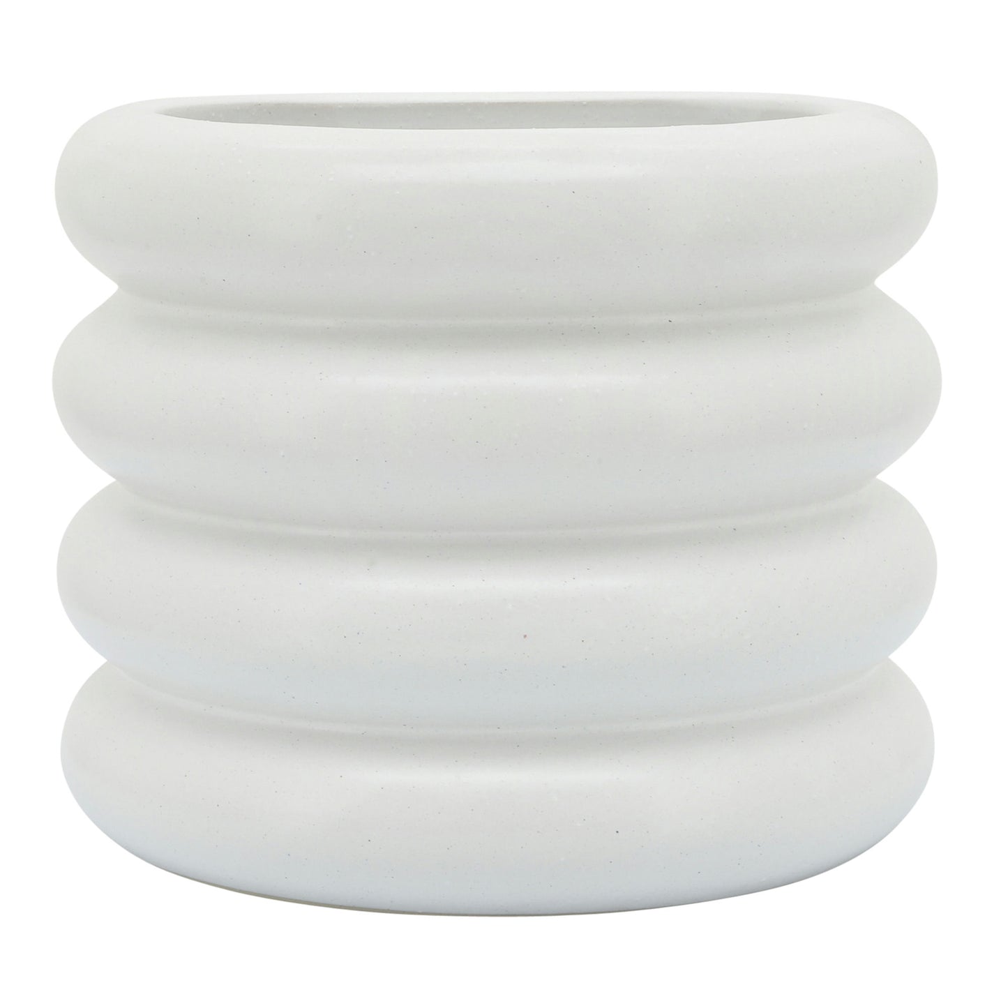 Cer, 10" Bibendum Planter, White