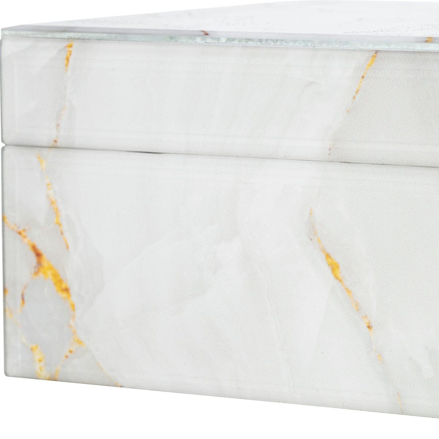 Wood, 8x5 Abstract Box, White