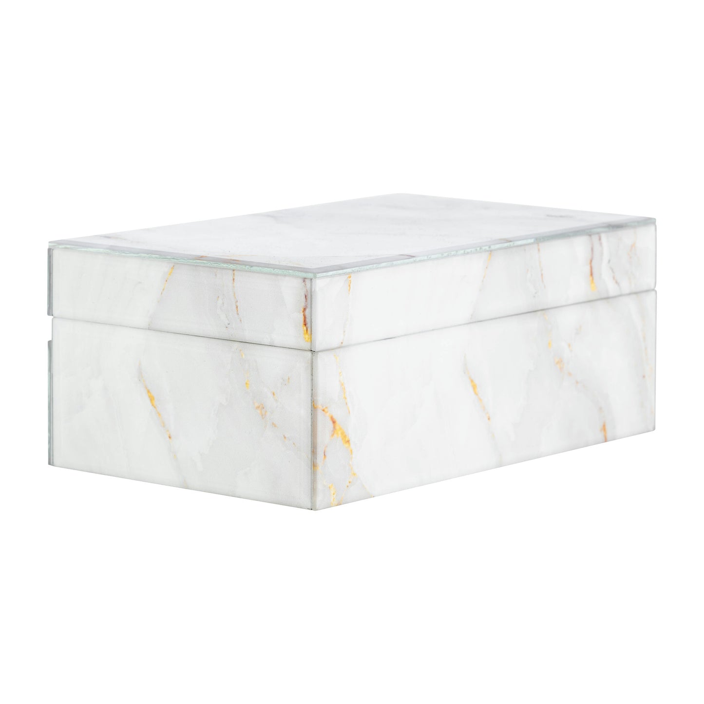 Wood, 8x5 Abstract Box, White