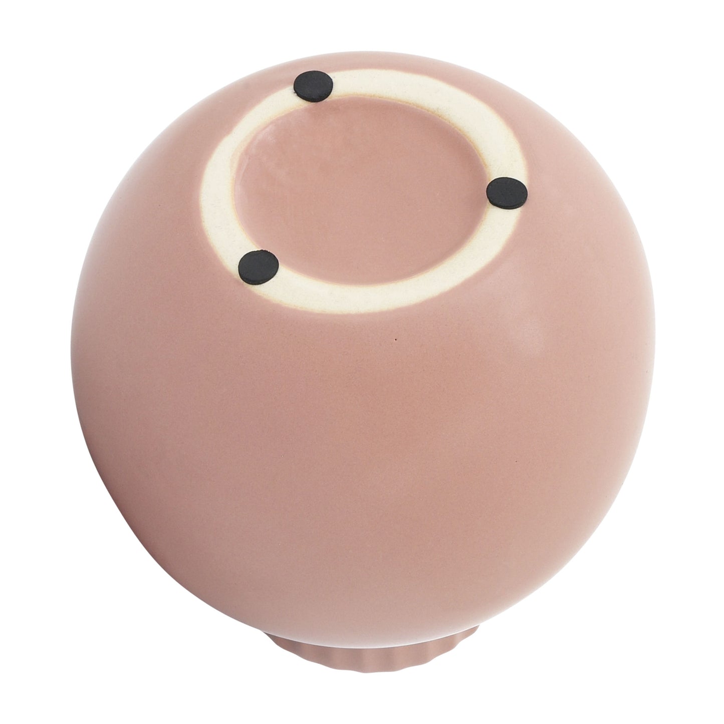 Cer, 7"h Bulbous Vase, Coral