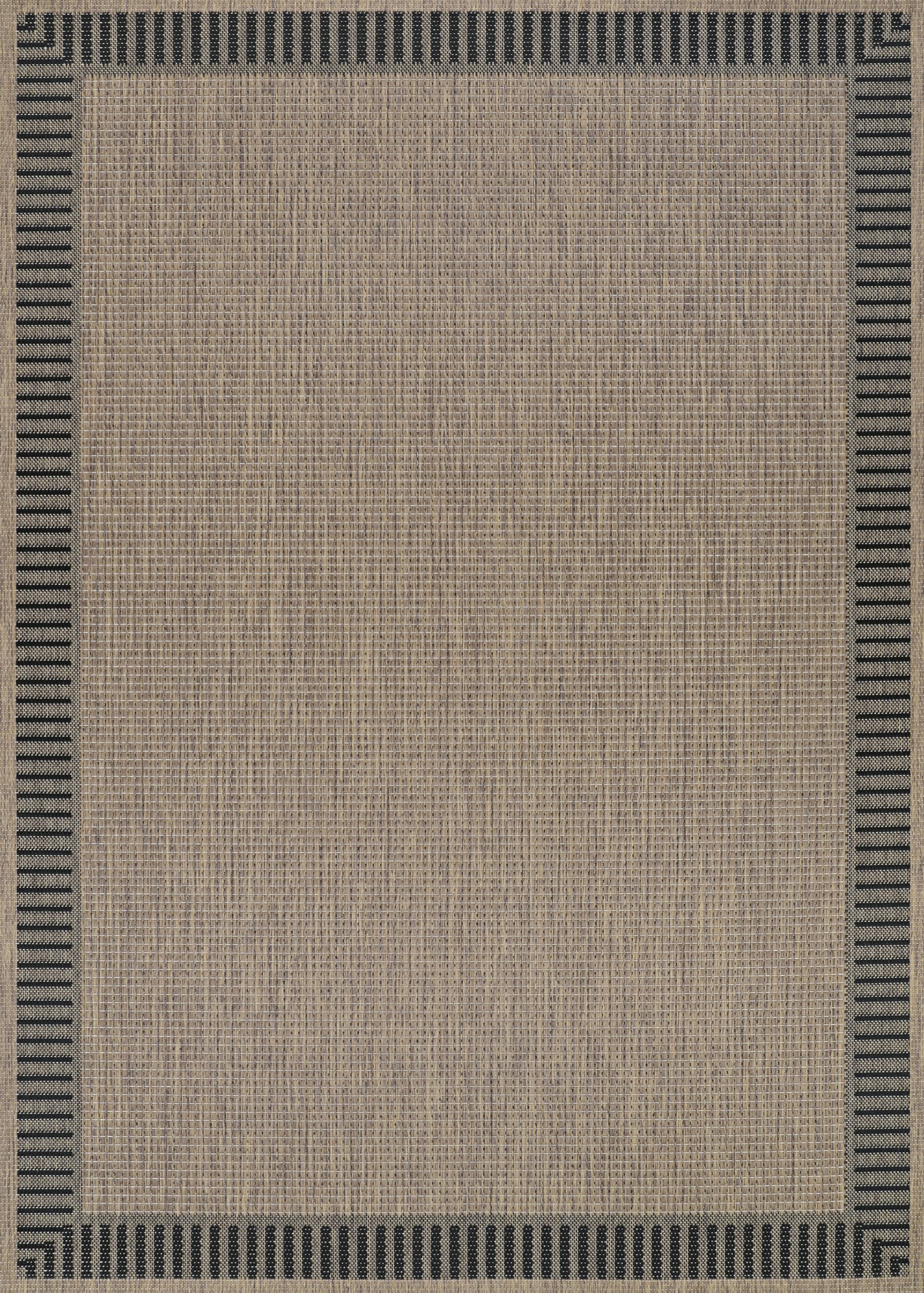 Couristan Recife Wicker Stitch Cocoa-Black Rug 7'6" x 10'9"