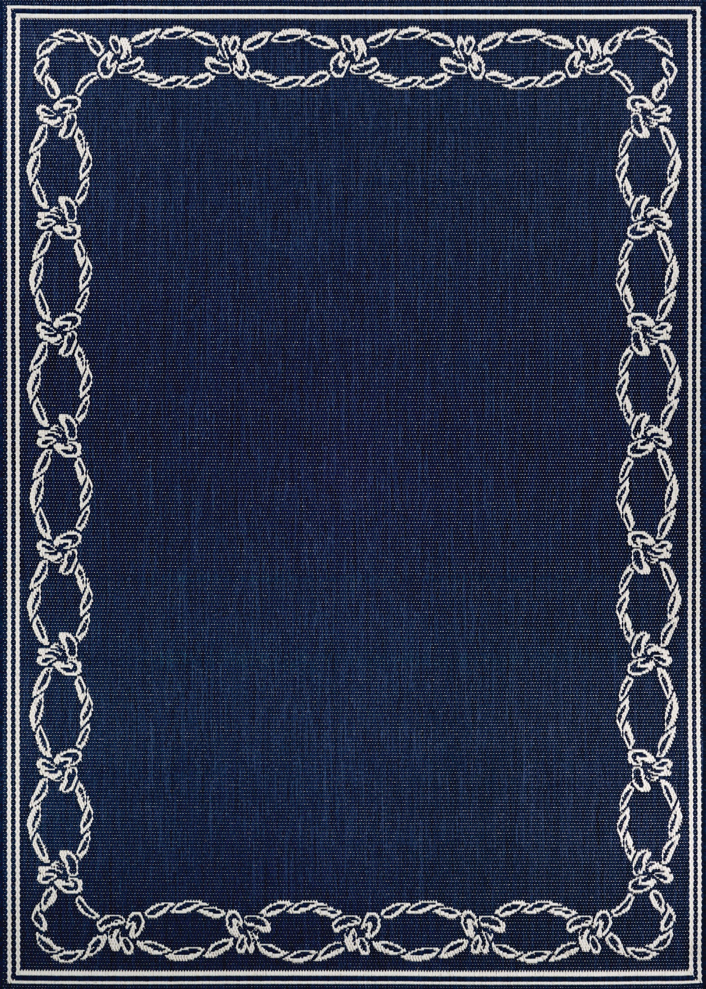 Couristan Recife Rope Knot Ivory-Indigo Square Rug 8'6" x 8'6"