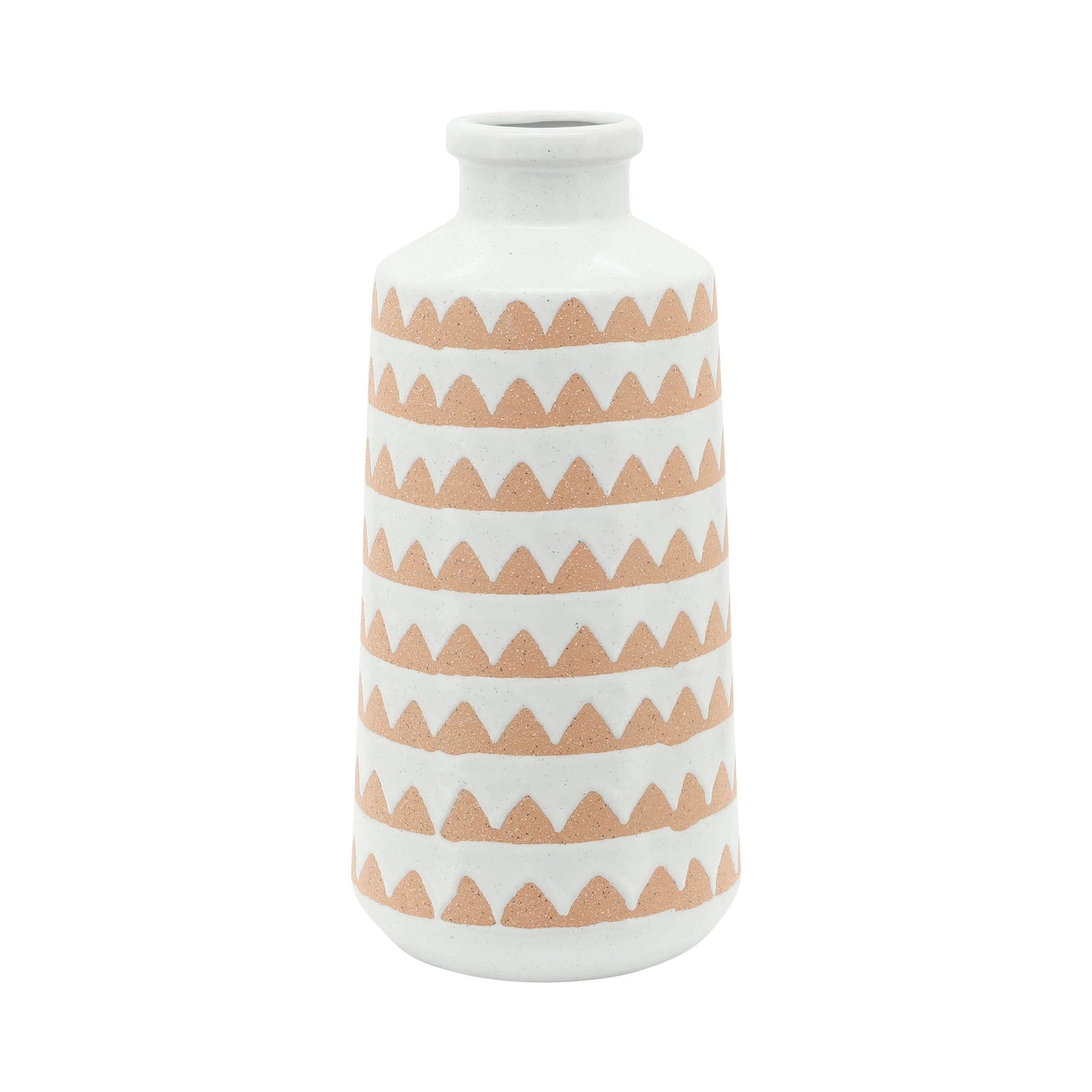 Cer, 12" Aztec Vase, Ivory
