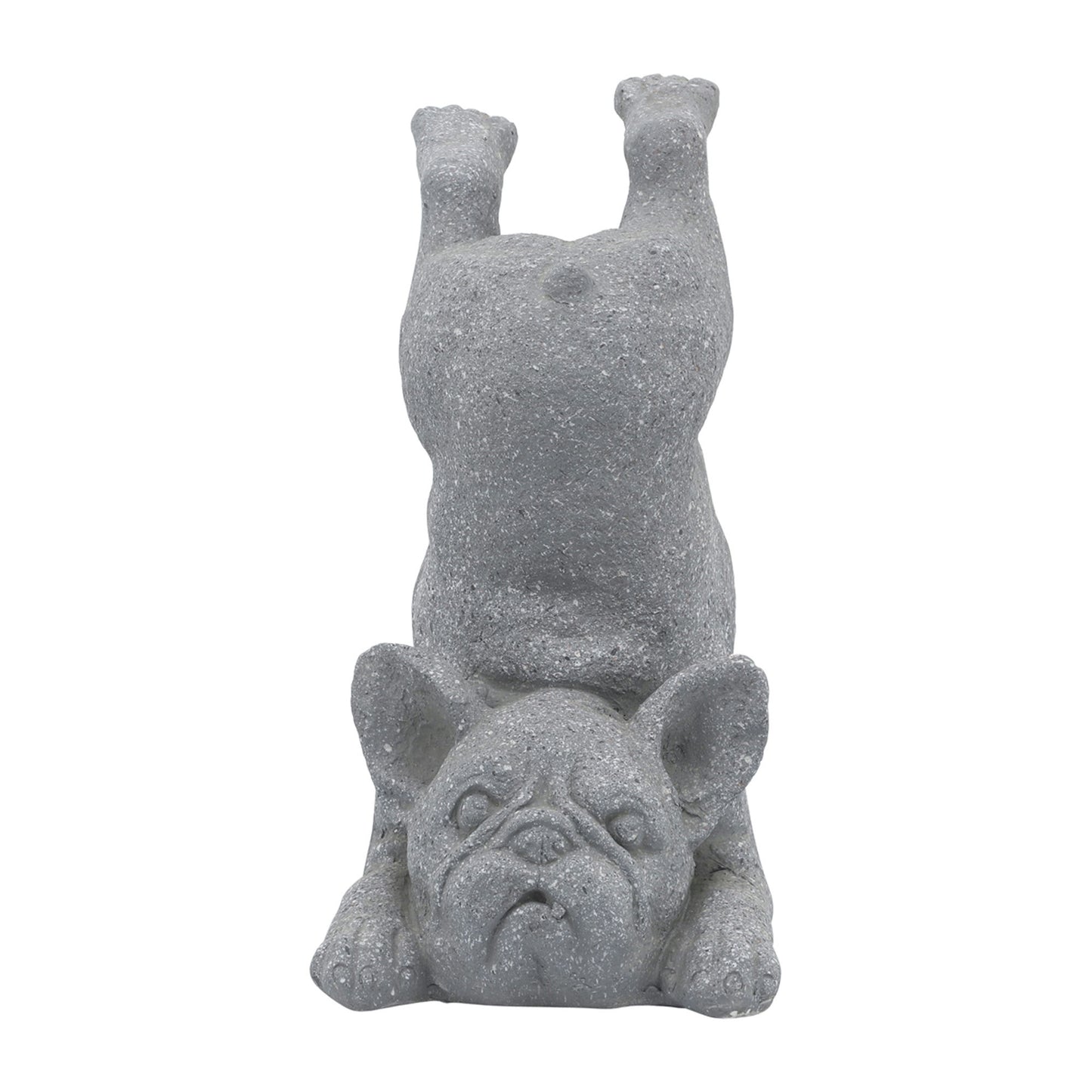 Resin, 15"h Sirsasana Dog, Gray