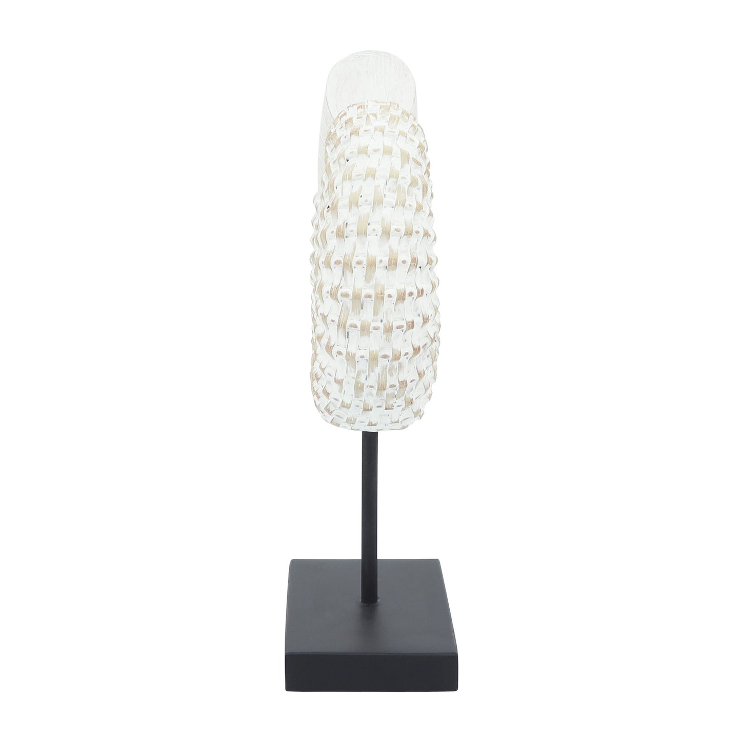 Resin, 12"h Shell On A Stand, White