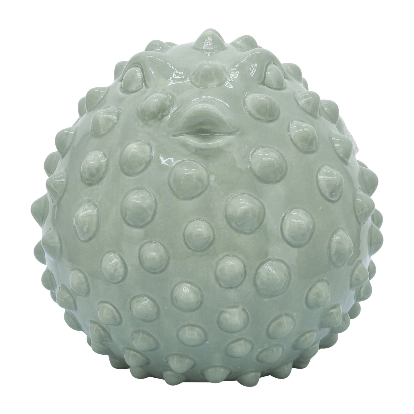 Cer, 13" Puffer Fish, Seafoam