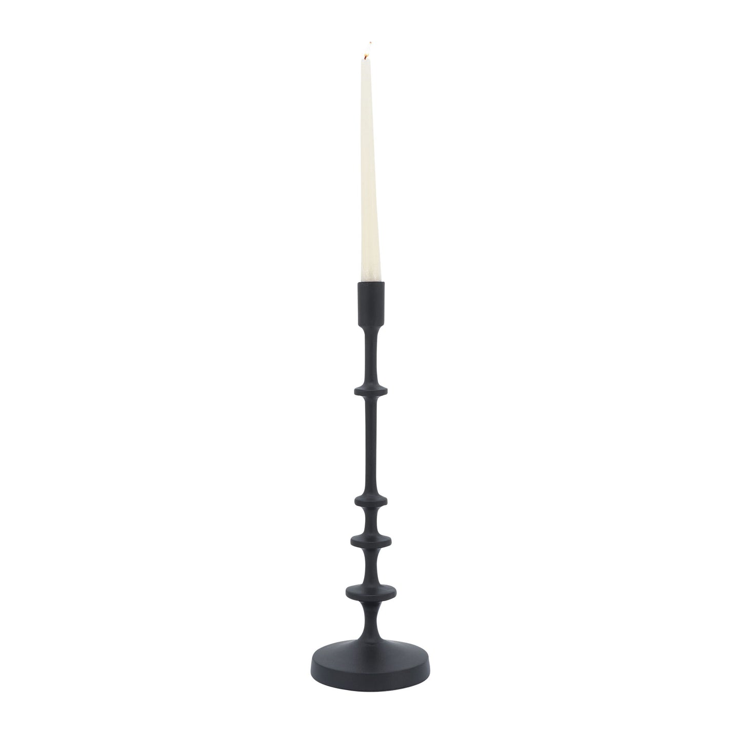 Metal, 17"h Taper Candle Holder, Black