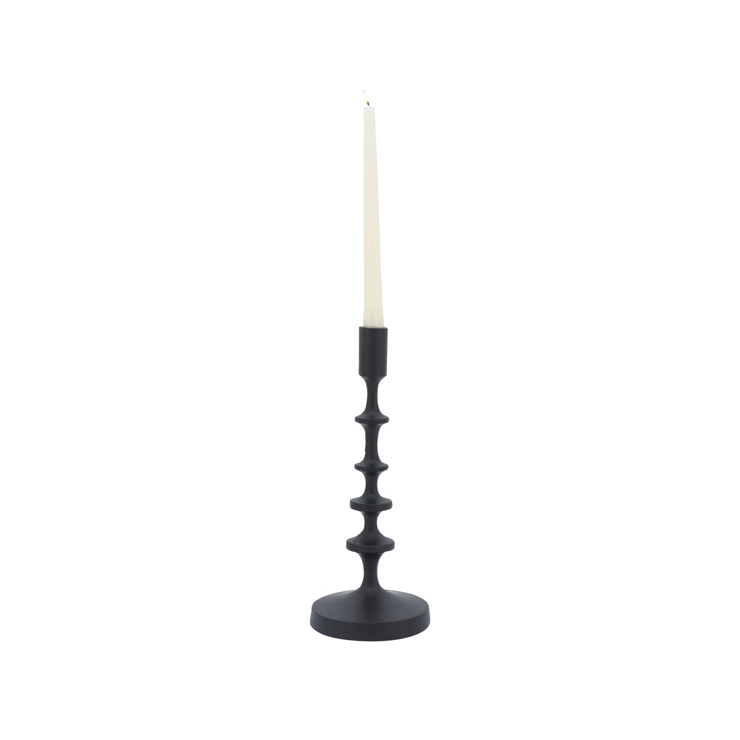 Metal, 13"h Taper Candle Holder, Black