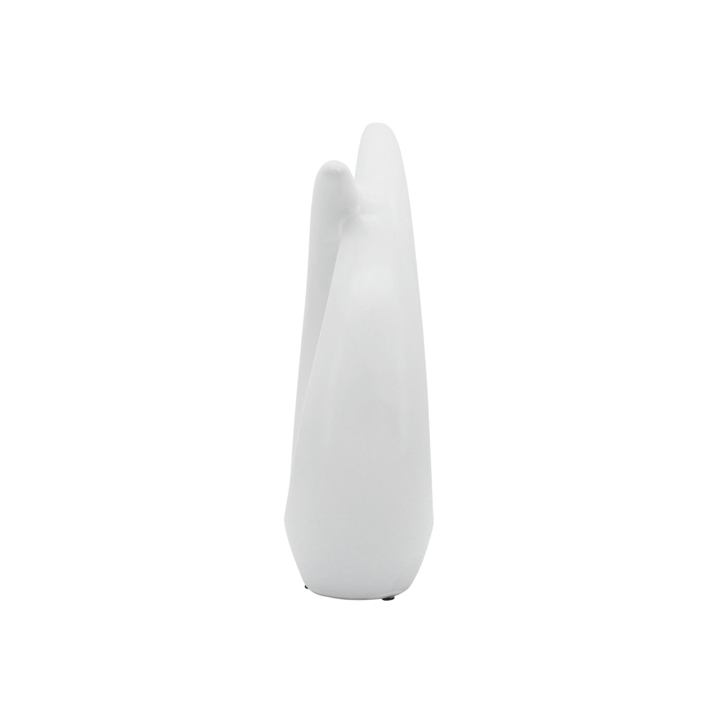 Cer, 10"h Loopy Table Top Accent, White