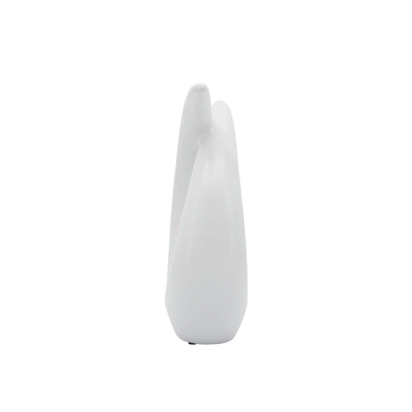Cer, 10"h Loopy Table Top Accent, White