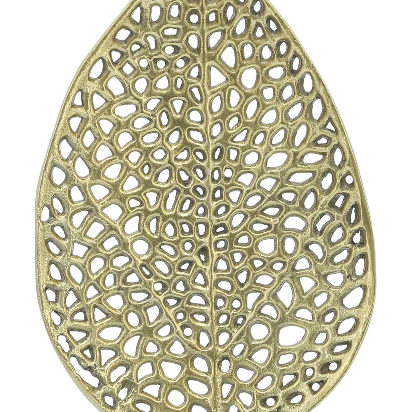 Metal, 19"h Leaf On Stand, Gold