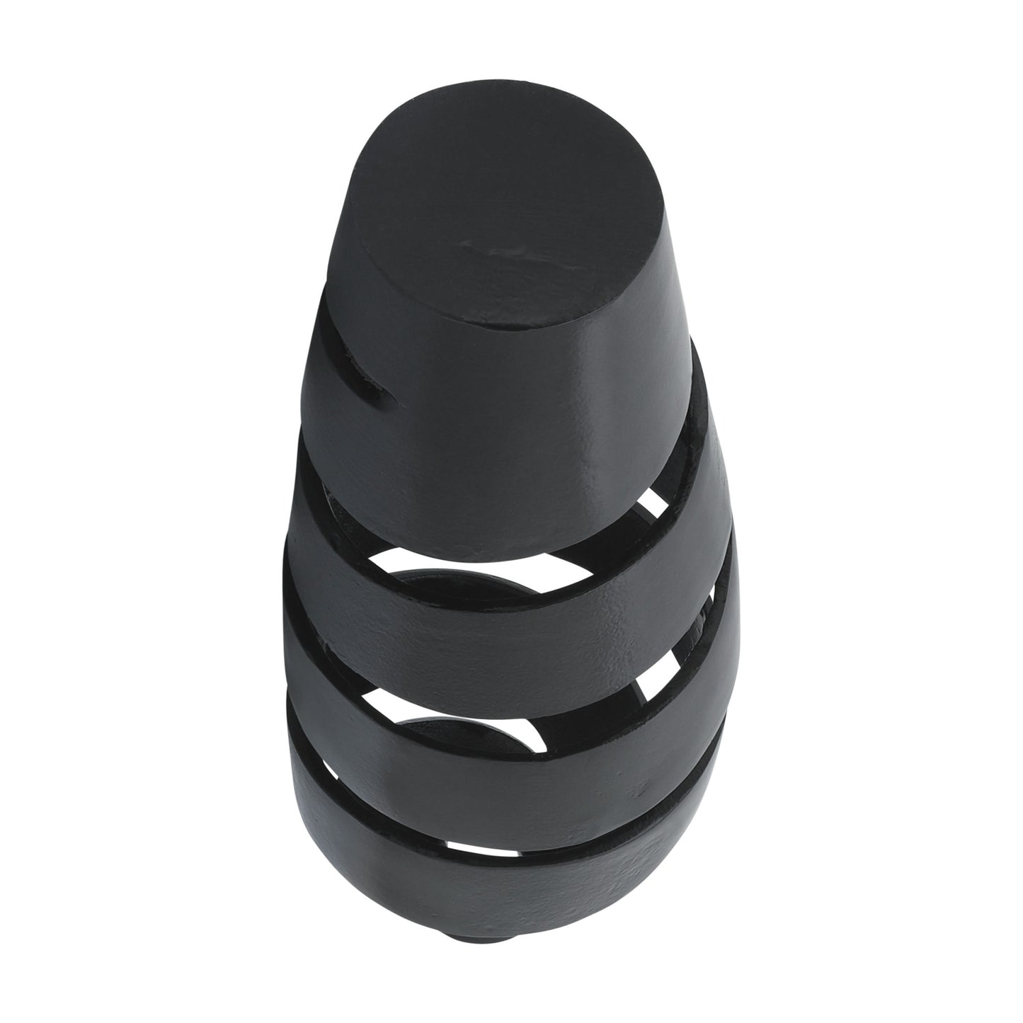 Metal, 17"h Spiral Vase, Black