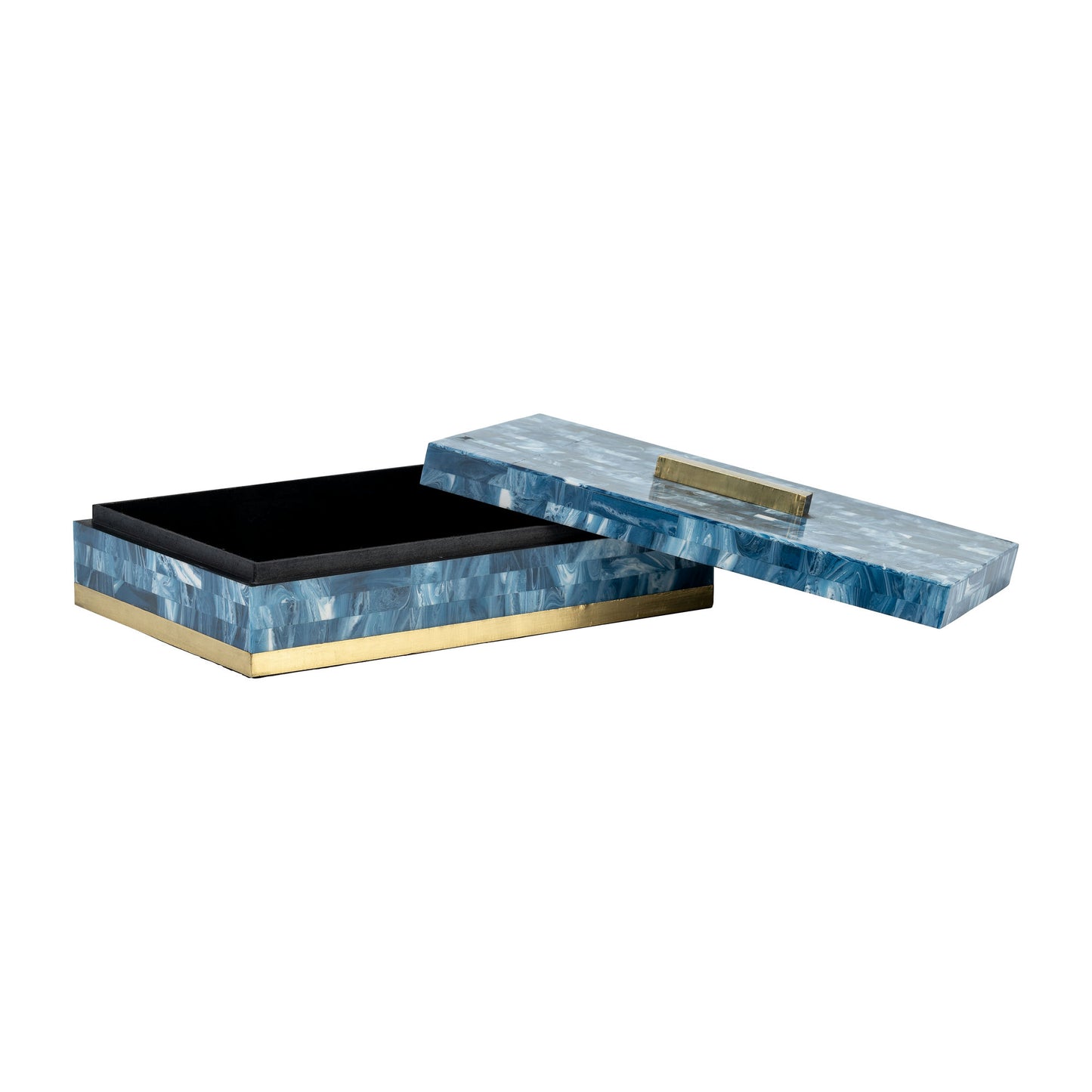 Resin, S/2 10/12" Boxes, Blue