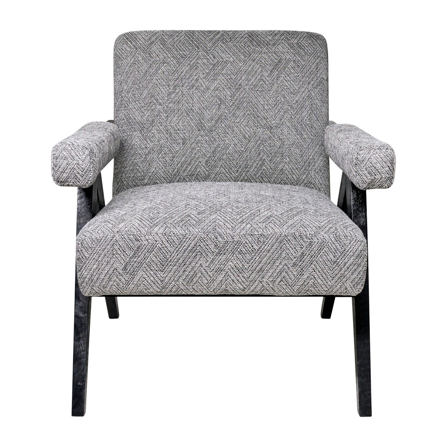 Wood - Scandinavian Accent Chair - Gray