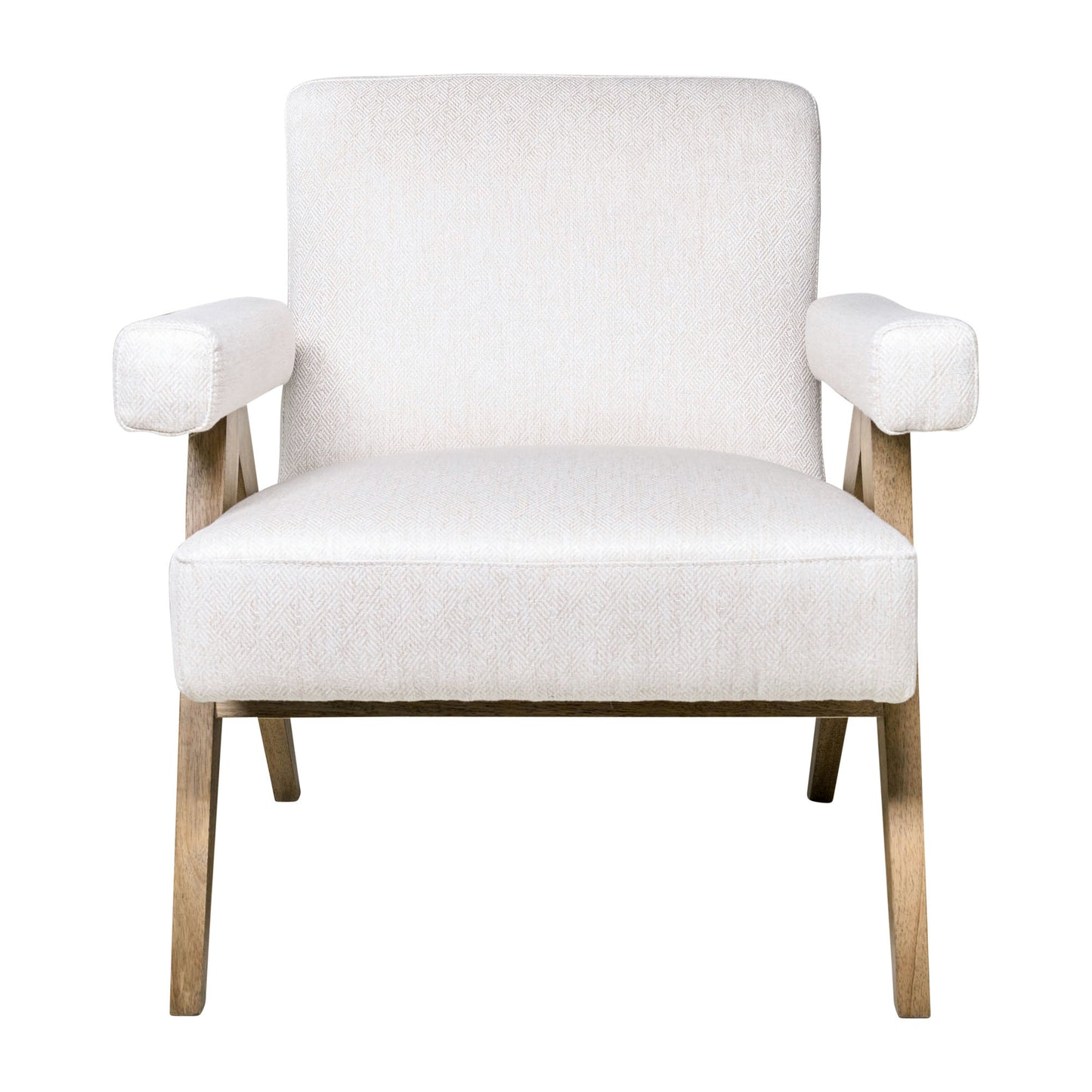Wood - Scandinavian Accent Chair - Ivory