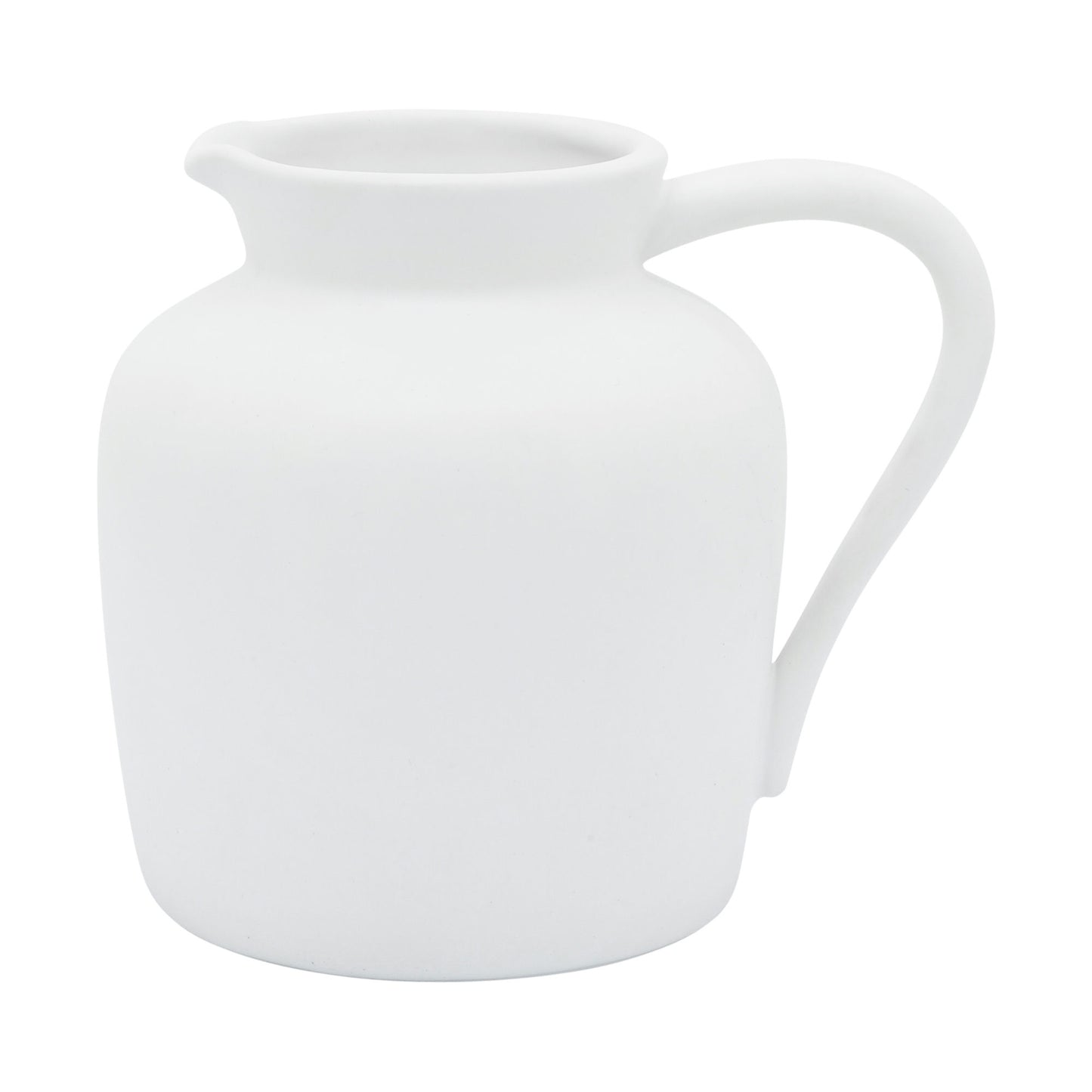 Cer, 5" Pitcher Vase, White