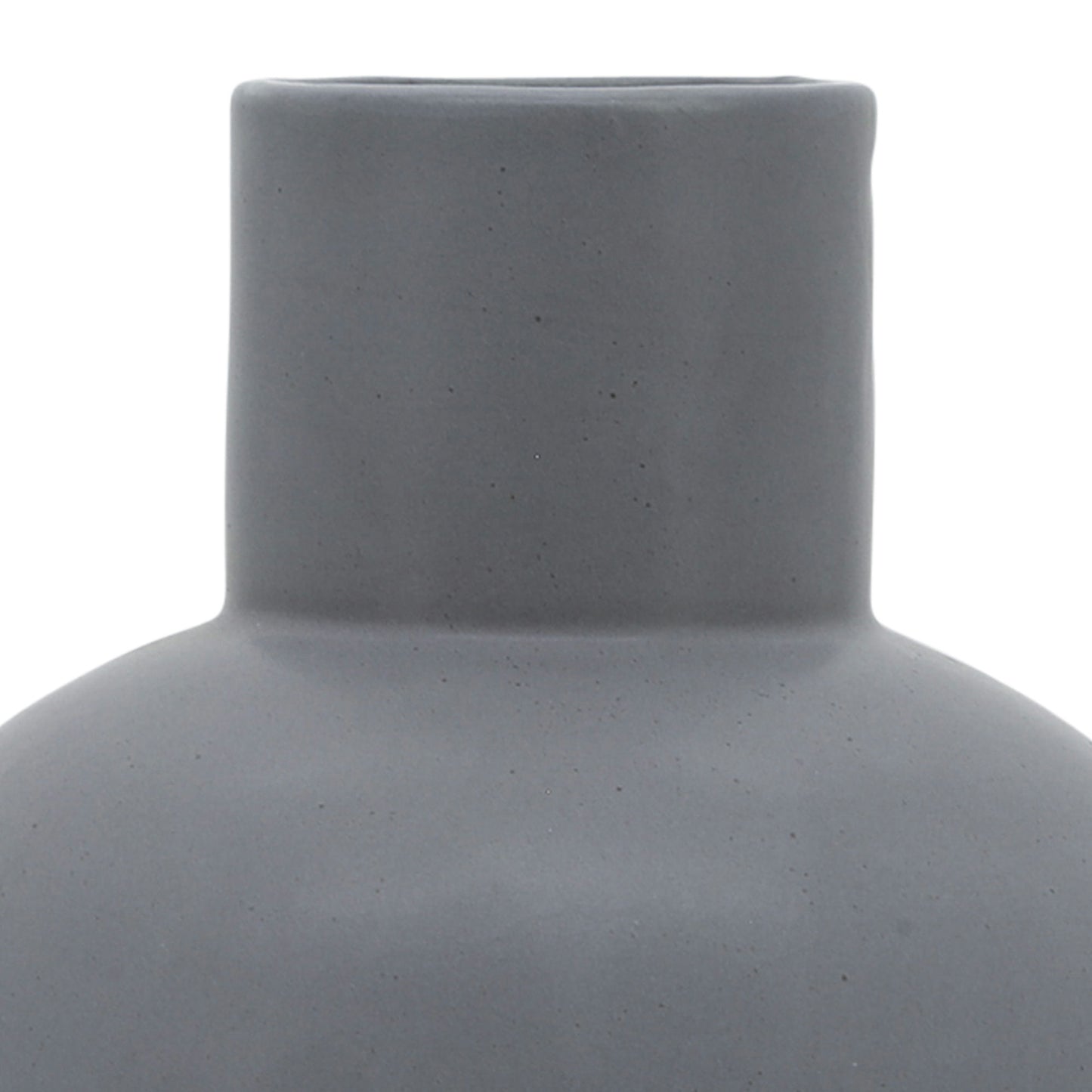 Cer, 8"h Bulbous Vase, Gray