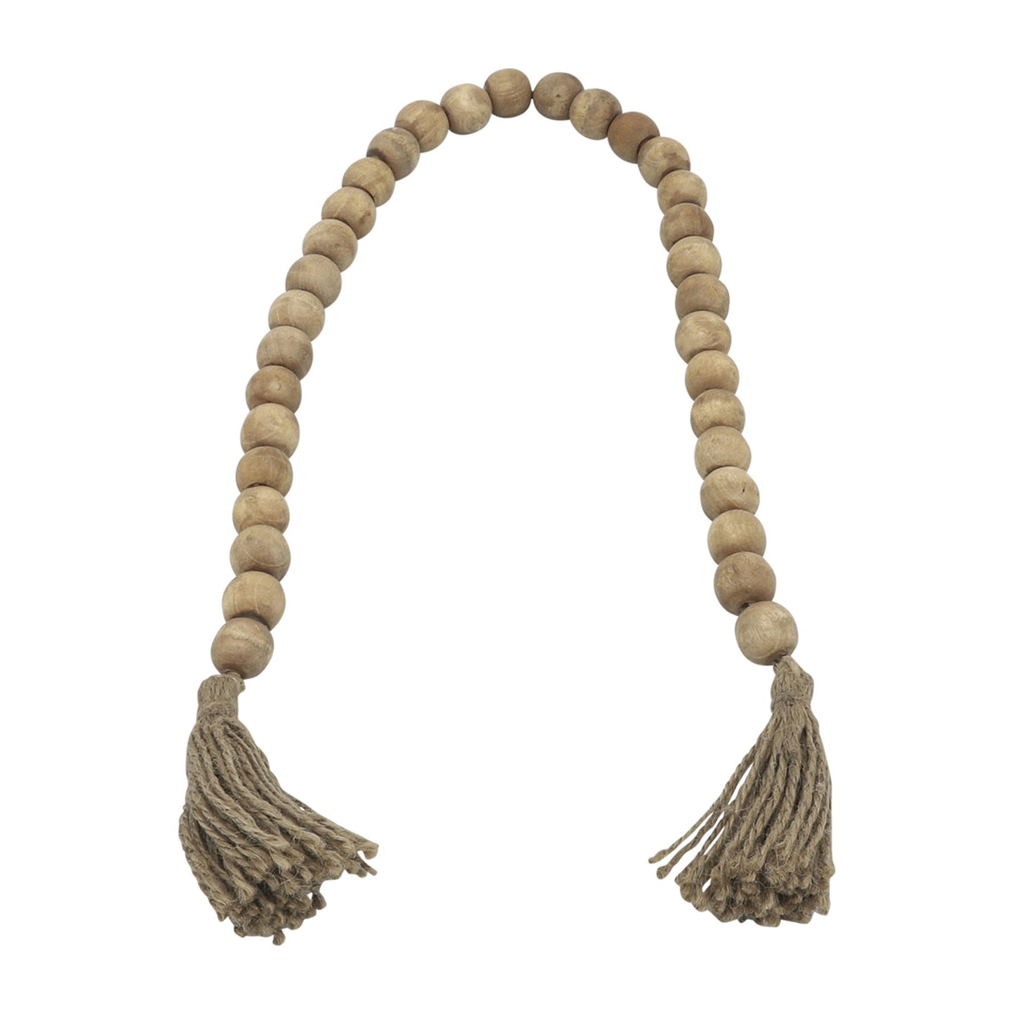 Wood, 24" Bead Garland, Natural