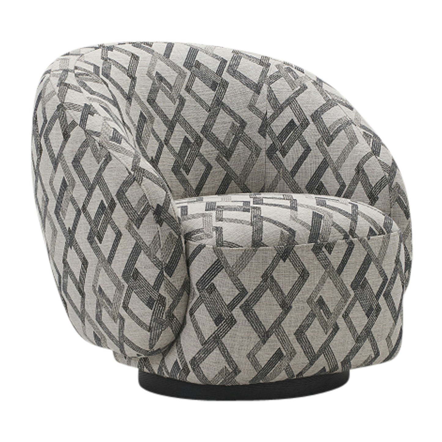 Roundback Chair, Gray/ivory