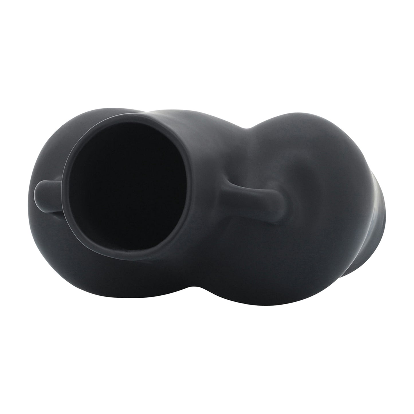 Cer, 7" Half Body Vase, Black