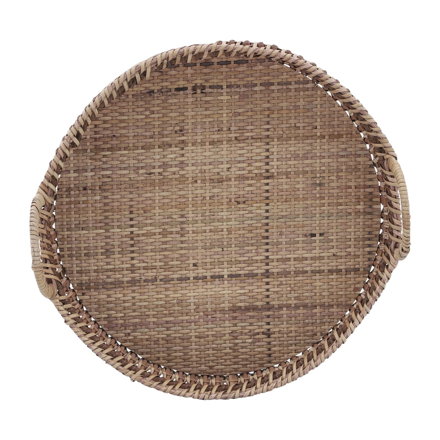 S/2 12/14" Rattan Trays, Natural