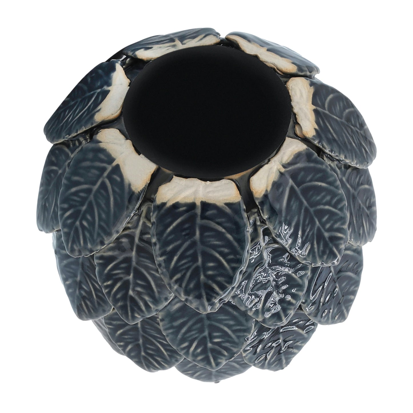 Cer, 6" Lotus Ball Votive Holder, Blue