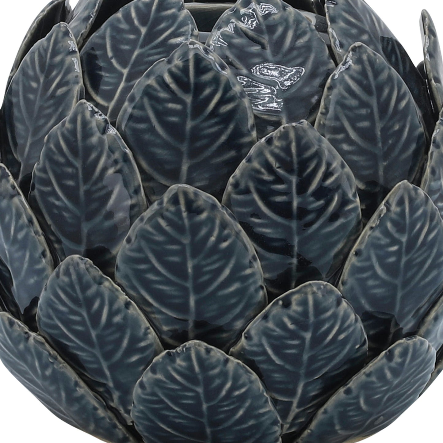 Cer, 6" Lotus Ball Votive Holder, Blue